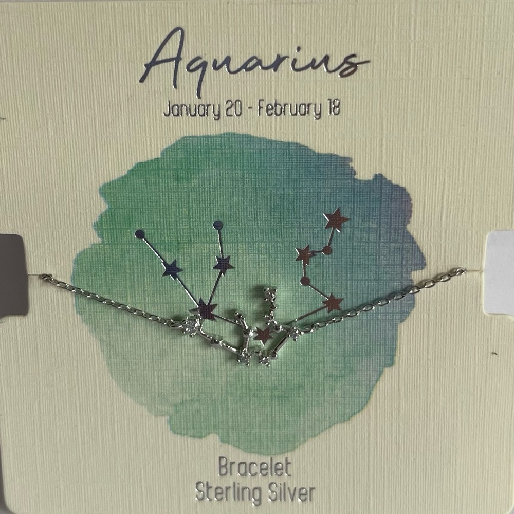 NEW Silver Aquarius Constellation Bracelet